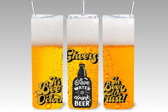 Beer Lover 20 Oz Skinny Tumbler Wrap PNG: Creative Applications for Sublimation Projects