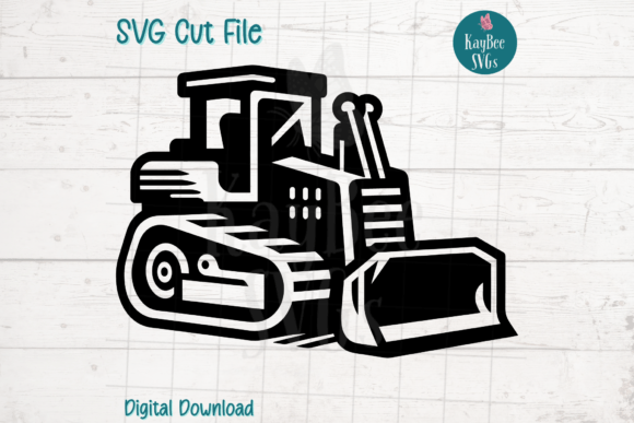 Construction Bulldozer SVG Cut File for Creative Projects