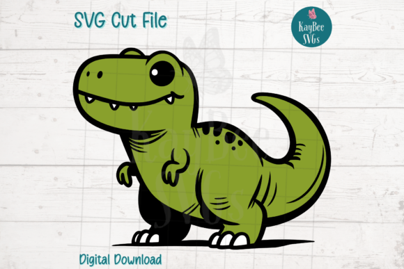 Cute T-Rex Dinosaur SVG Cut File for Creative Projects