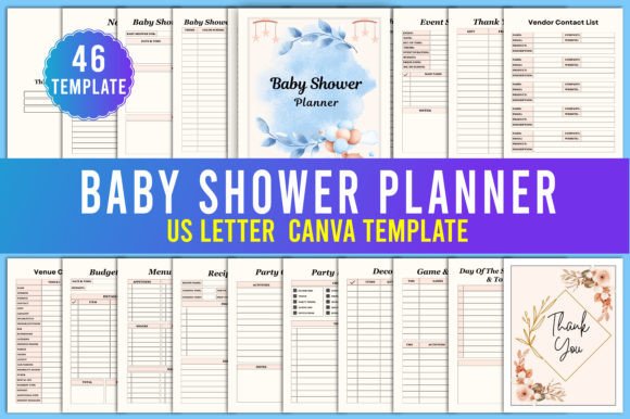 Editable Baby Shower Planner Canva: Design Your Event