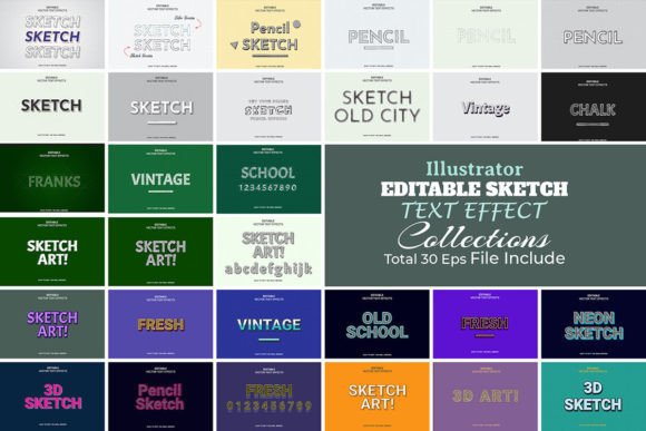 Editable Vector Sketch Text Effect: Strategic Application for Retro Branding