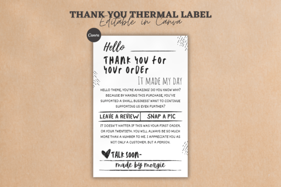 Elevating Customer Experience with Customizable Thank You Thermal Labels