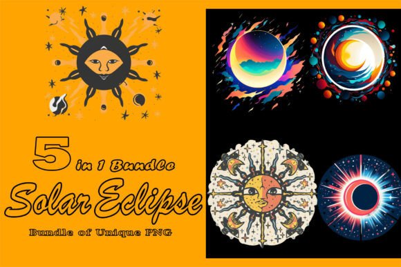 Evaluating the Solar Eclipse 05 Clipart Bundle for Print-on-Demand and Digital Design
