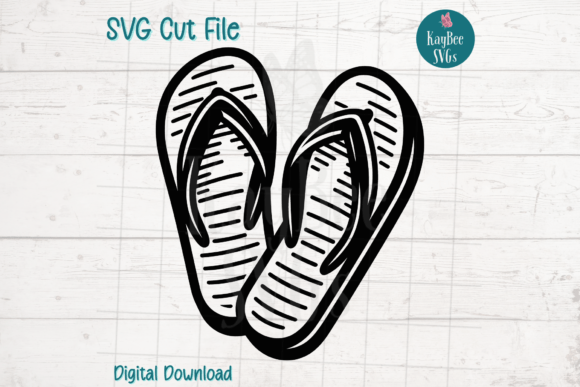 Flip Flop Beach Sandals SVG Cut File: Integrating Seasonal Designs into Your Creative Workflow