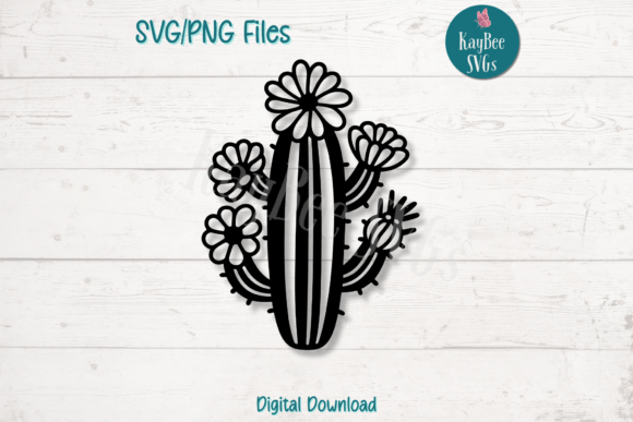 Flowering Cactus SVG Cut File for Creative Projects