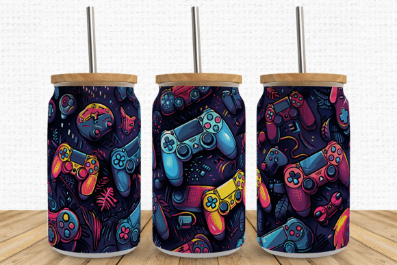 Gamer Controller Libbey Glass Wrap Design