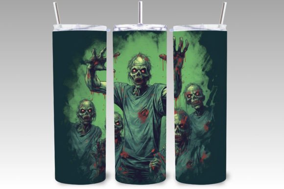 Scary Zombies Halloween Tumbler Wrap: Elevating Seasonal Sublimation Projects